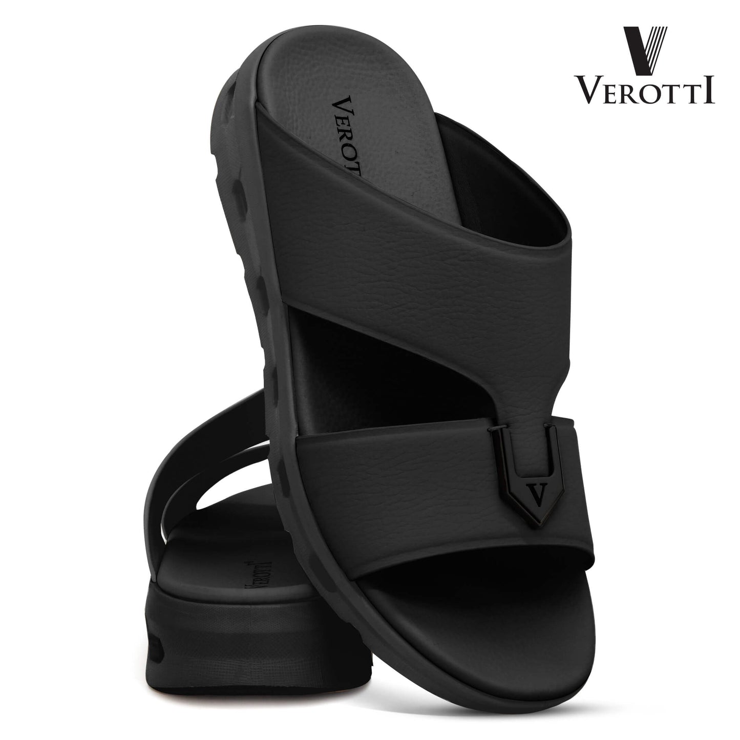 Verotti ON CLOUD[X424]M022 Black Gents Arabic Sandal