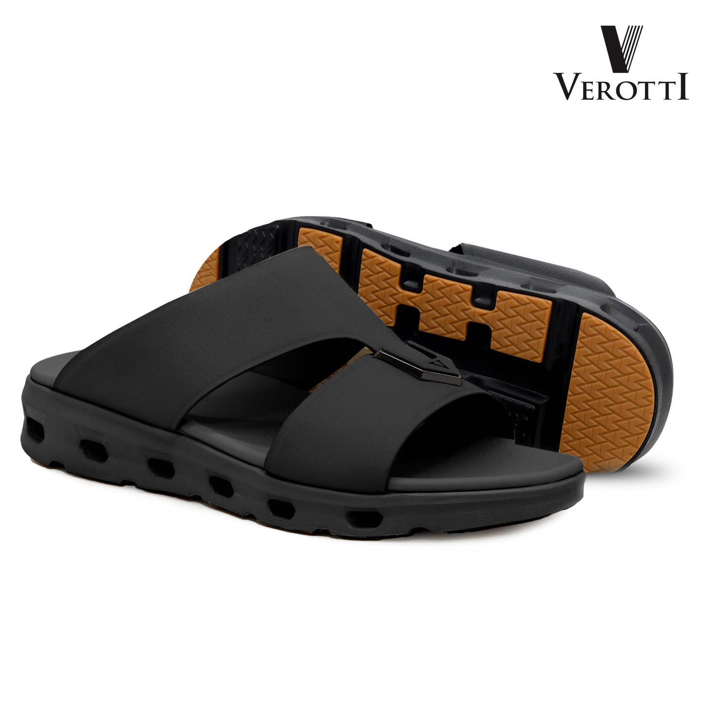 Verotti ON CLOUD[X424]M022 Black Gents Arabic Sandal