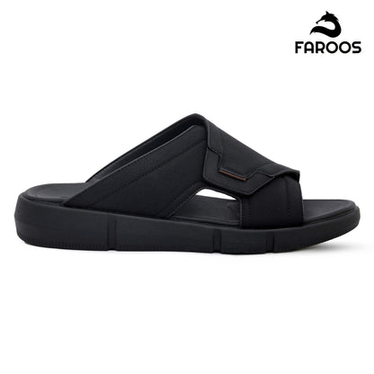 Faroos[F461]M012 Black Gents Arabic Sandal
