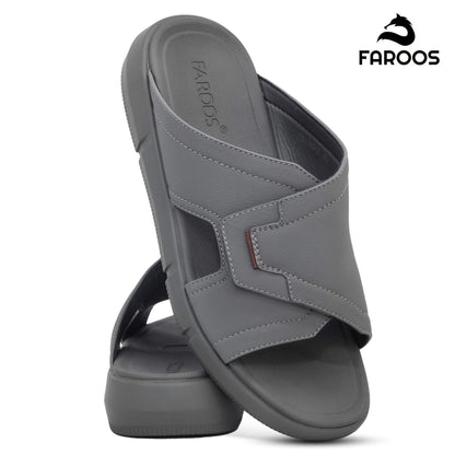 Faroos[F462]M012 Gray Gents Arabic Sandal