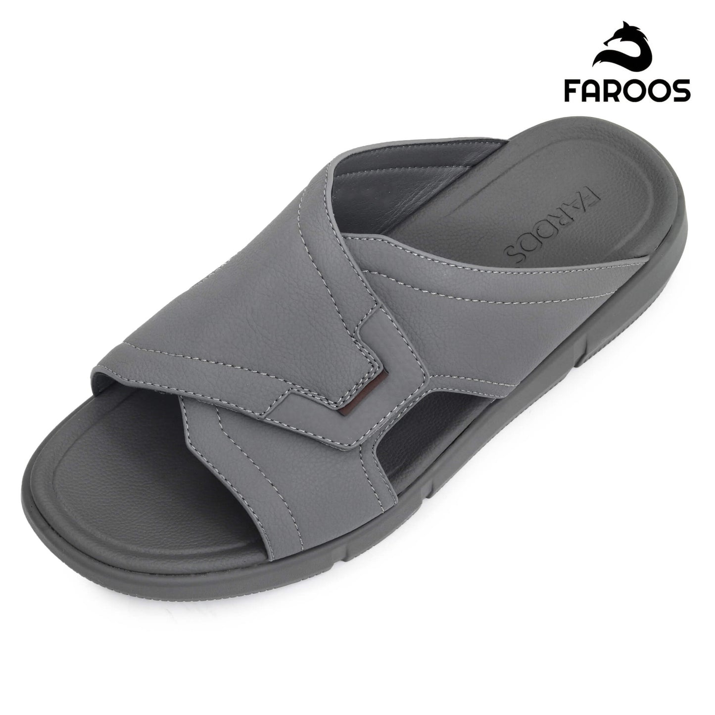 Faroos[F462]M012 Gray Gents Arabic Sandal