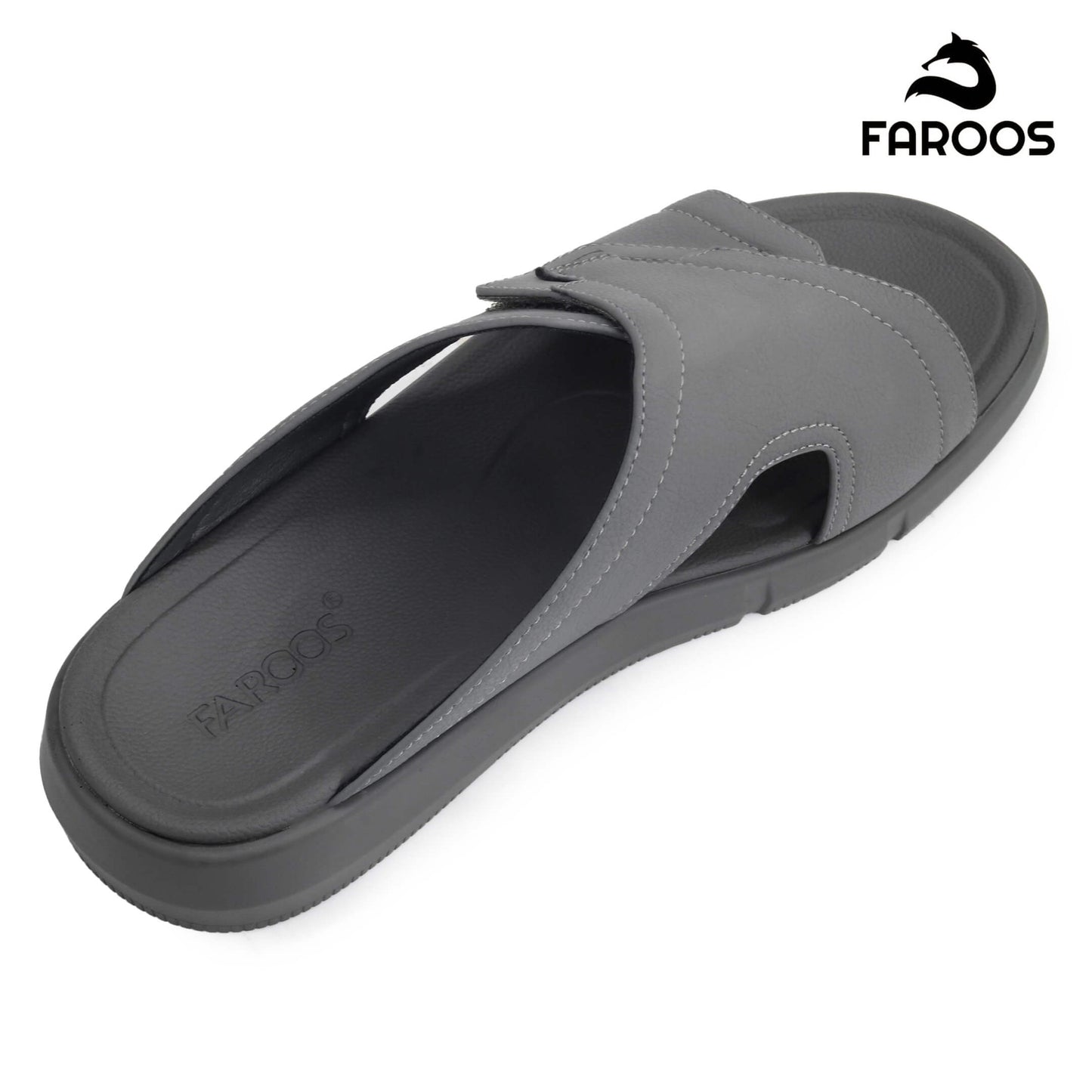 Faroos[F462]M012 Gray Gents Arabic Sandal