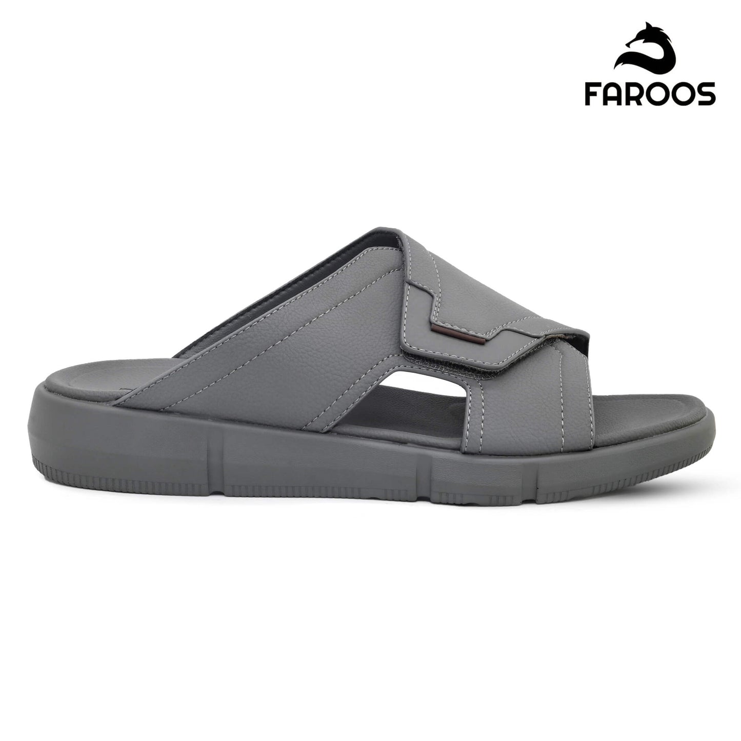 Faroos[F462]M012 Gray Gents Arabic Sandal