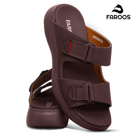 Faroos[F360]068 Brown Gents Arabic Sandal