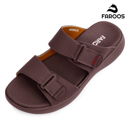 Faroos[F360]068 Brown Gents Arabic Sandal