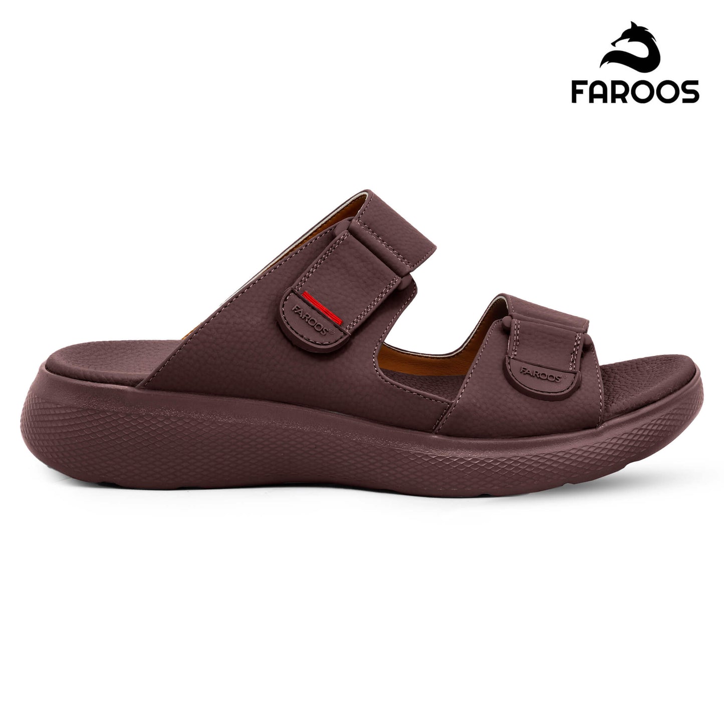 Faroos[F360]068 Brown Gents Arabic Sandal