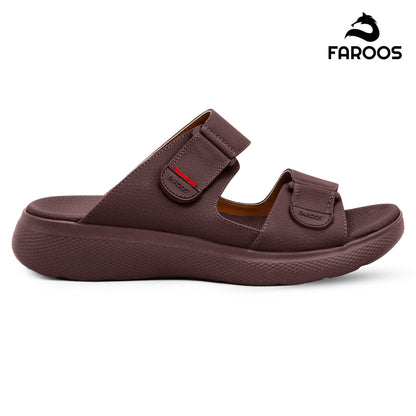 Faroos[F360]068 Brown Gents Arabic Sandal