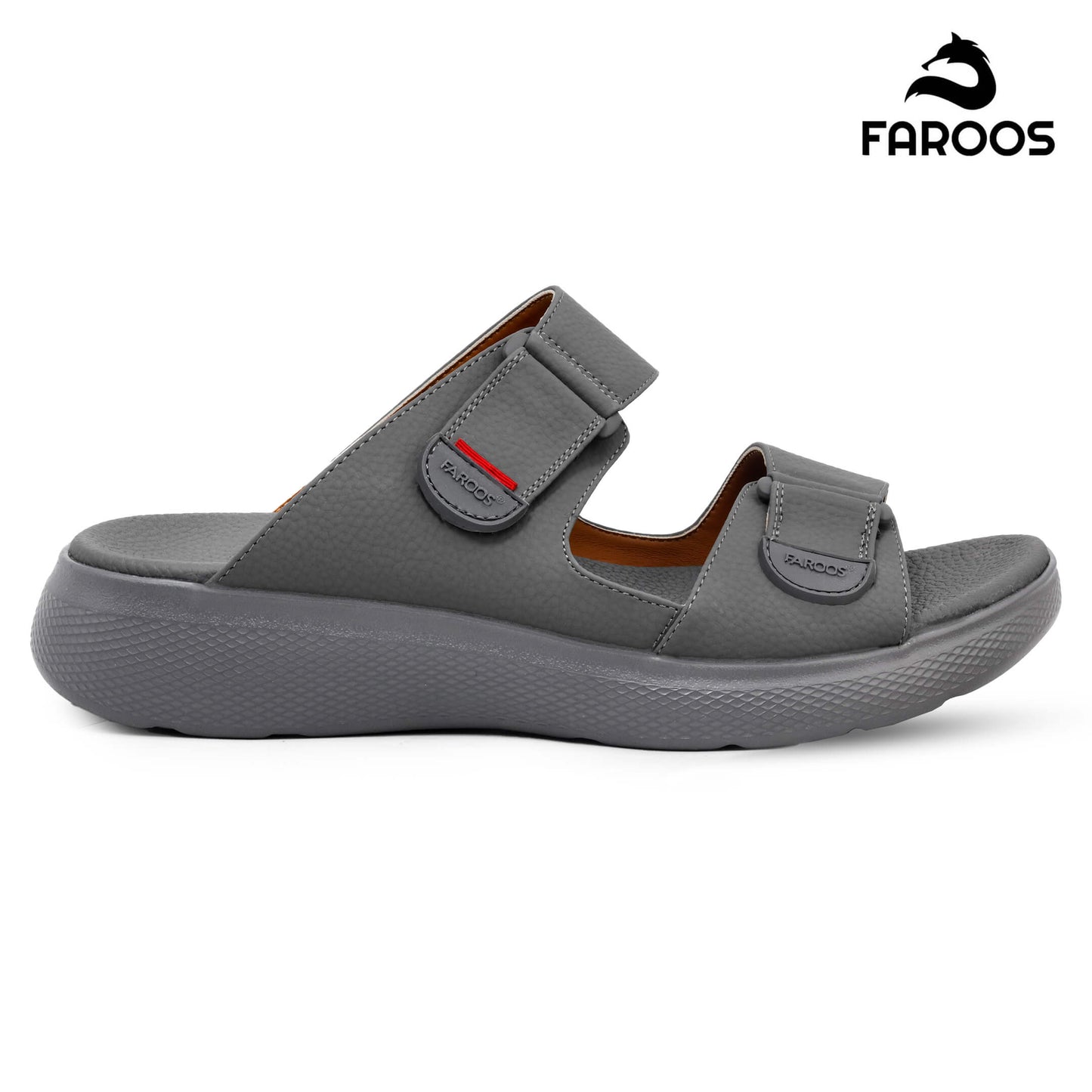 Faroos[F361]068 Gray Gents Arabic Sandal