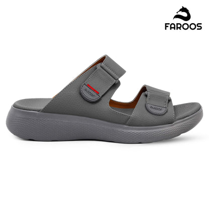 Faroos[F361]068 Gray Gents Arabic Sandal