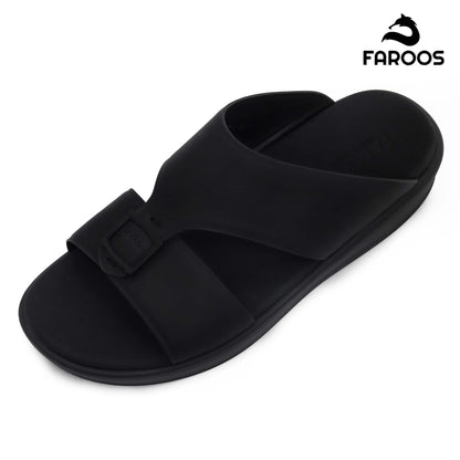 Faroos[F482]M102 Black Gents Arabic Sandal