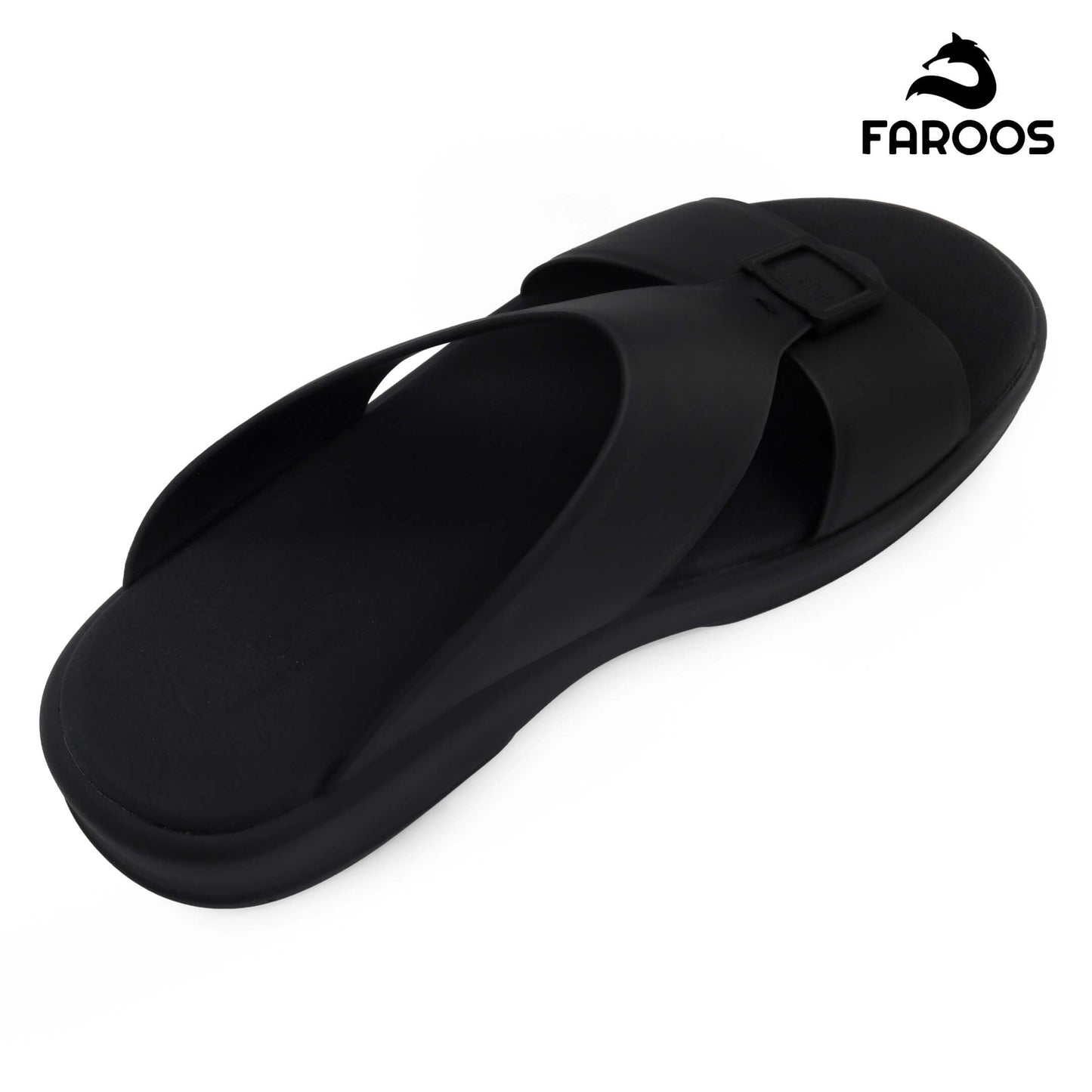 Faroos[F482]M102 Black Gents Arabic Sandal