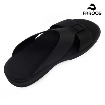 Faroos[F482]M102 Black Gents Arabic Sandal