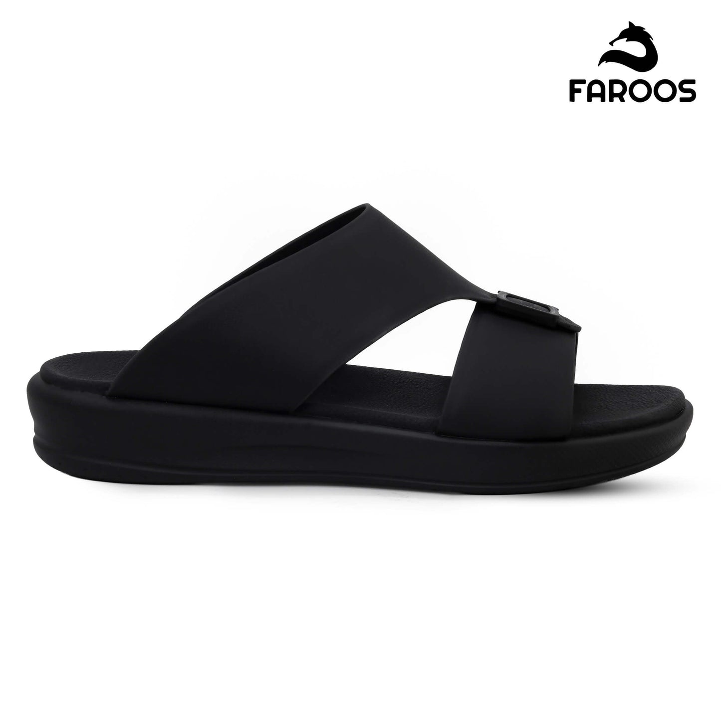 Faroos[F482]M102 Black Gents Arabic Sandal