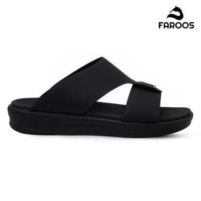 Faroos[F482]M102 Black Gents Arabic Sandal