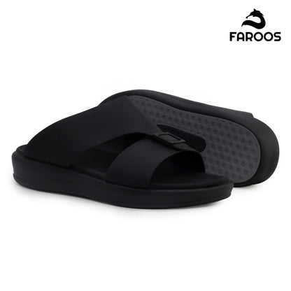 Faroos[F482]M102 Black Gents Arabic Sandal