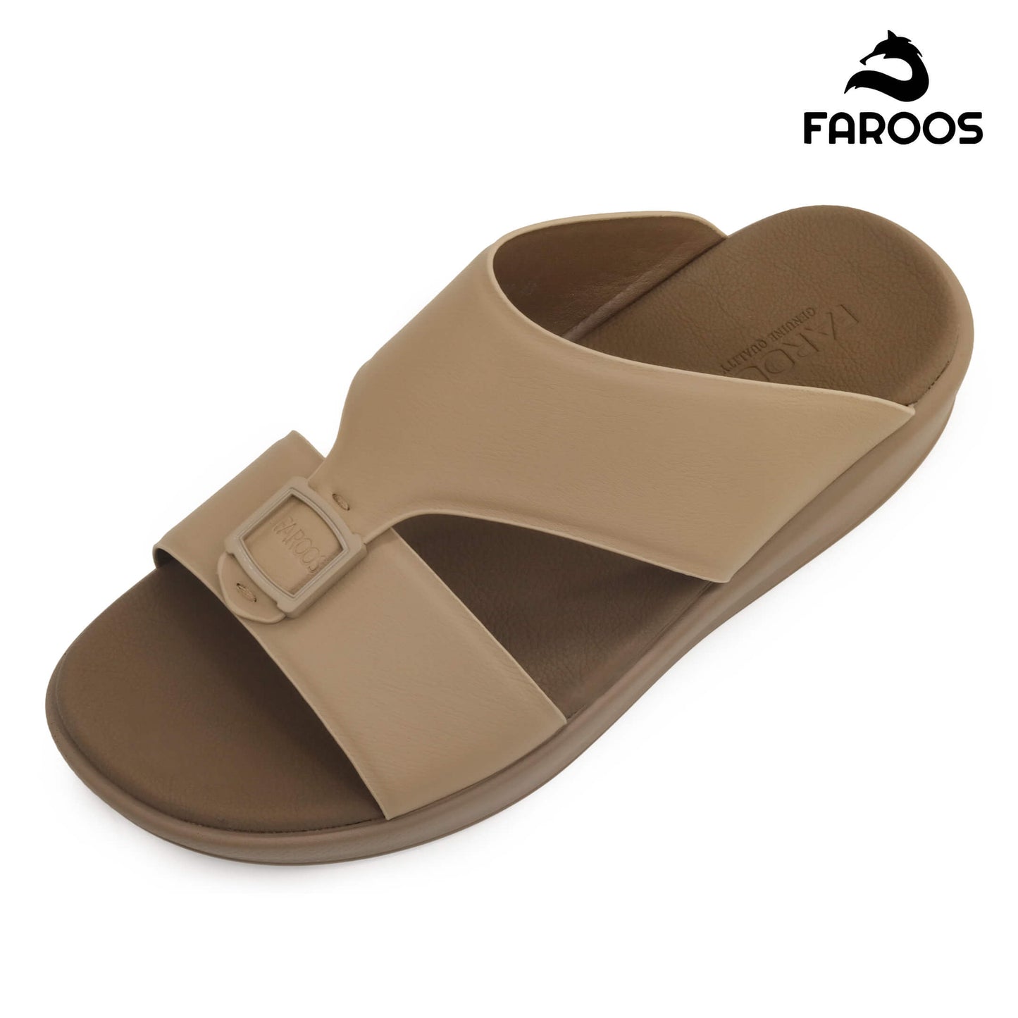 Faroos[F483]M102 Stone Gents Arabic Sandal