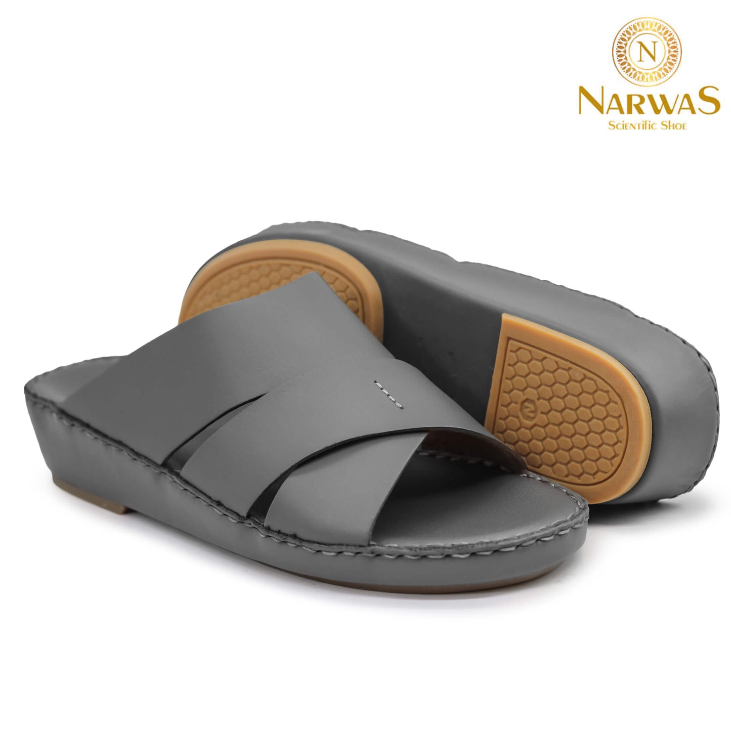 Narwas 453[NG122] Gray Gents Arabic Sandal