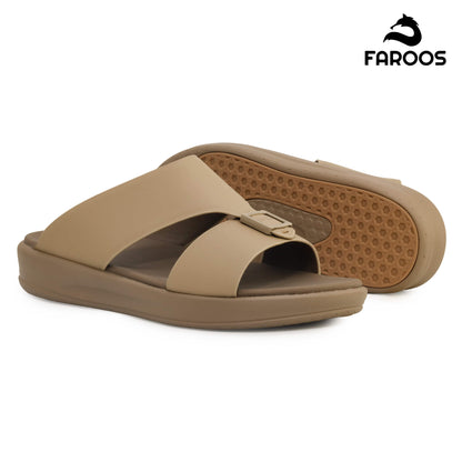Faroos[F483]M102 Stone Gents Arabic Sandal