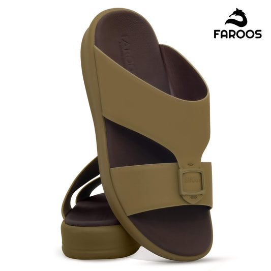 Faroos[F484]M102 Truffle Gents Arabic Sandal
