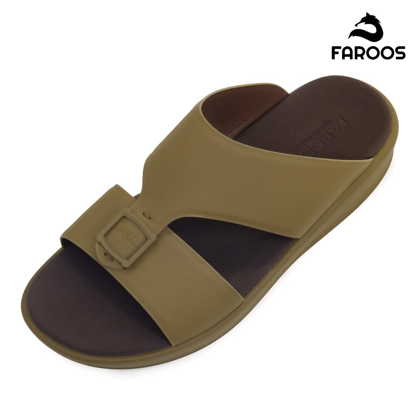 Faroos[F484]M102 Truffle Gents Arabic Sandal