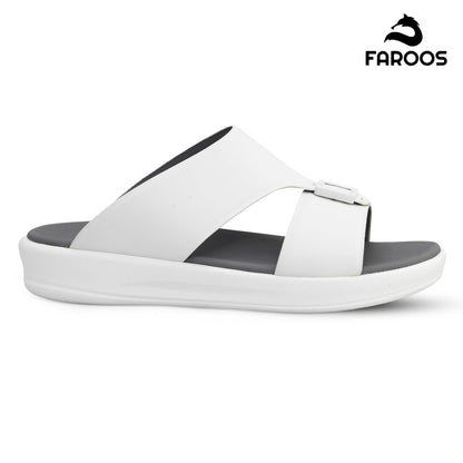 Faroos[F485]M102 White Gents Arabic Sandal