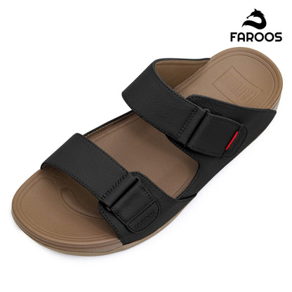 Faroos[F441]M124 Black Gents Arabic Sandal