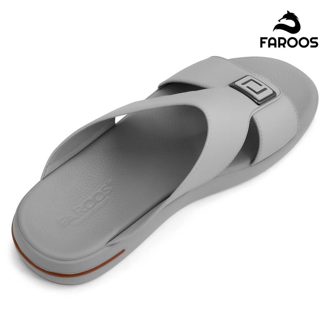 Faroos[F432]M201 Gray Gents Arabic Sandal