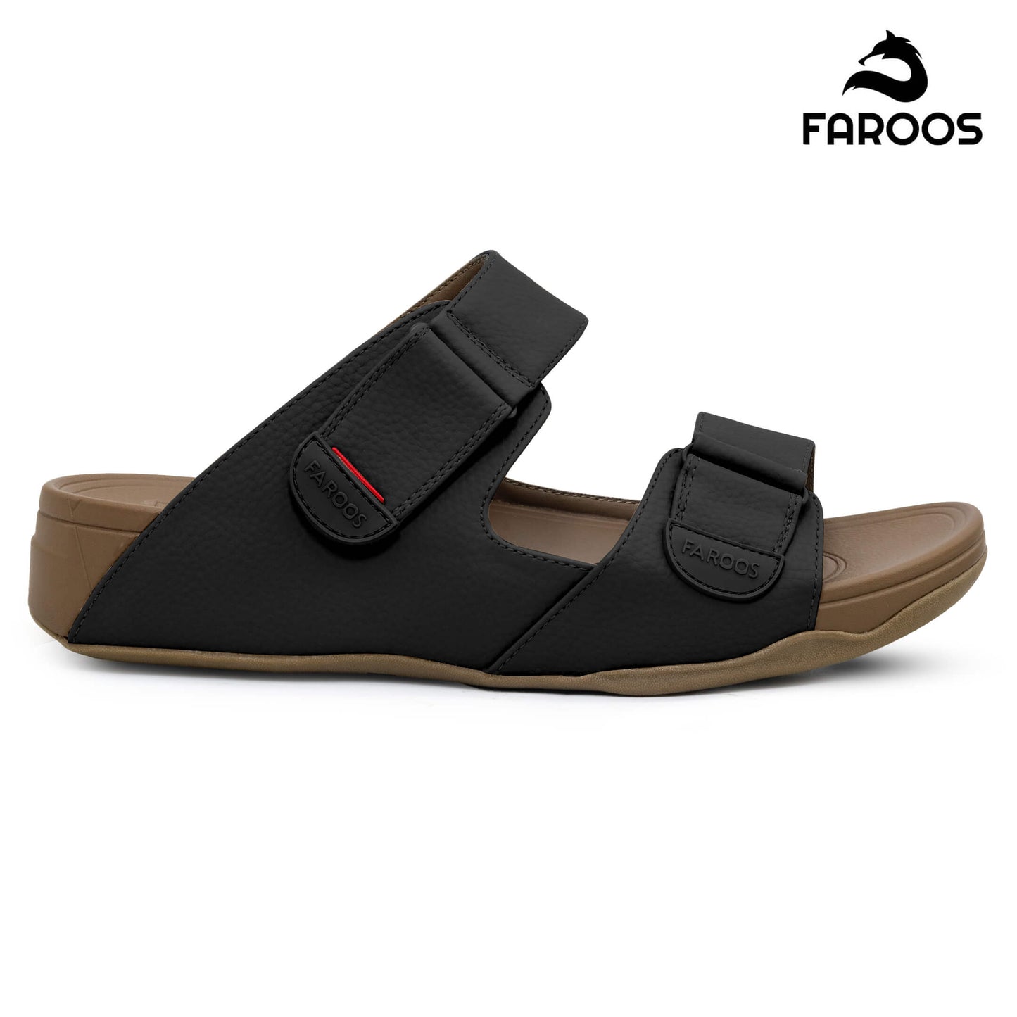 Faroos[F441]M124 Black Gents Arabic Sandal