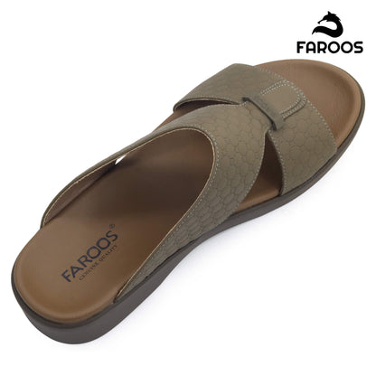 Faroos[F518]M292 Truffle Gents Arabic Sandal