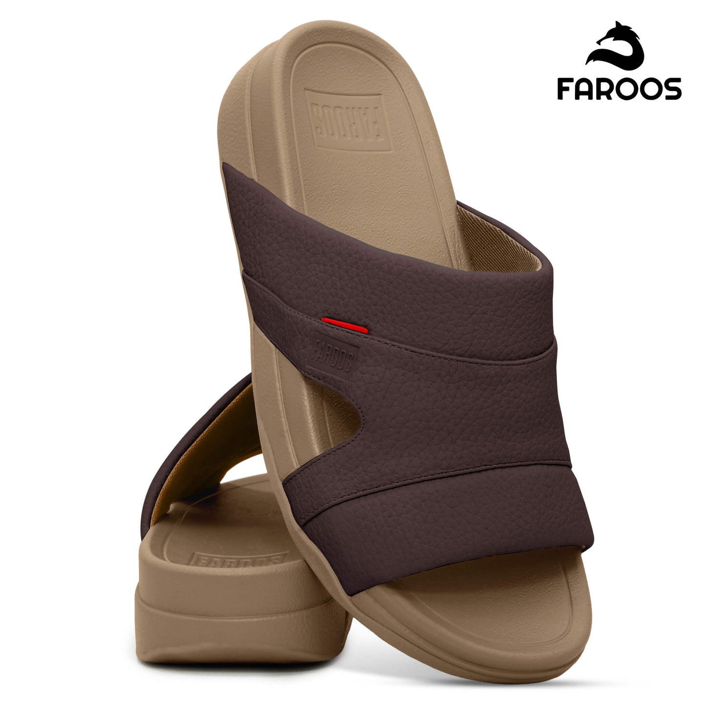 Added To Bag Faroos[F525]M002 Brown Gents Arabic Sandal