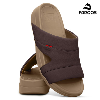 Added To Bag Faroos[F525]M002 Brown Gents Arabic Sandal
