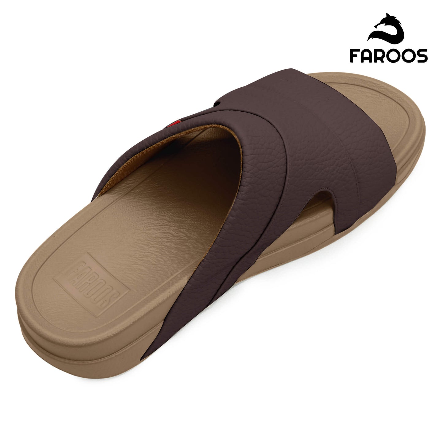 Added To Bag Faroos[F525]M002 Brown Gents Arabic Sandal