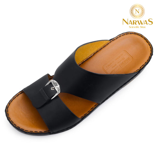 Narwas [C] 2000 Black Tan Gents Sandal