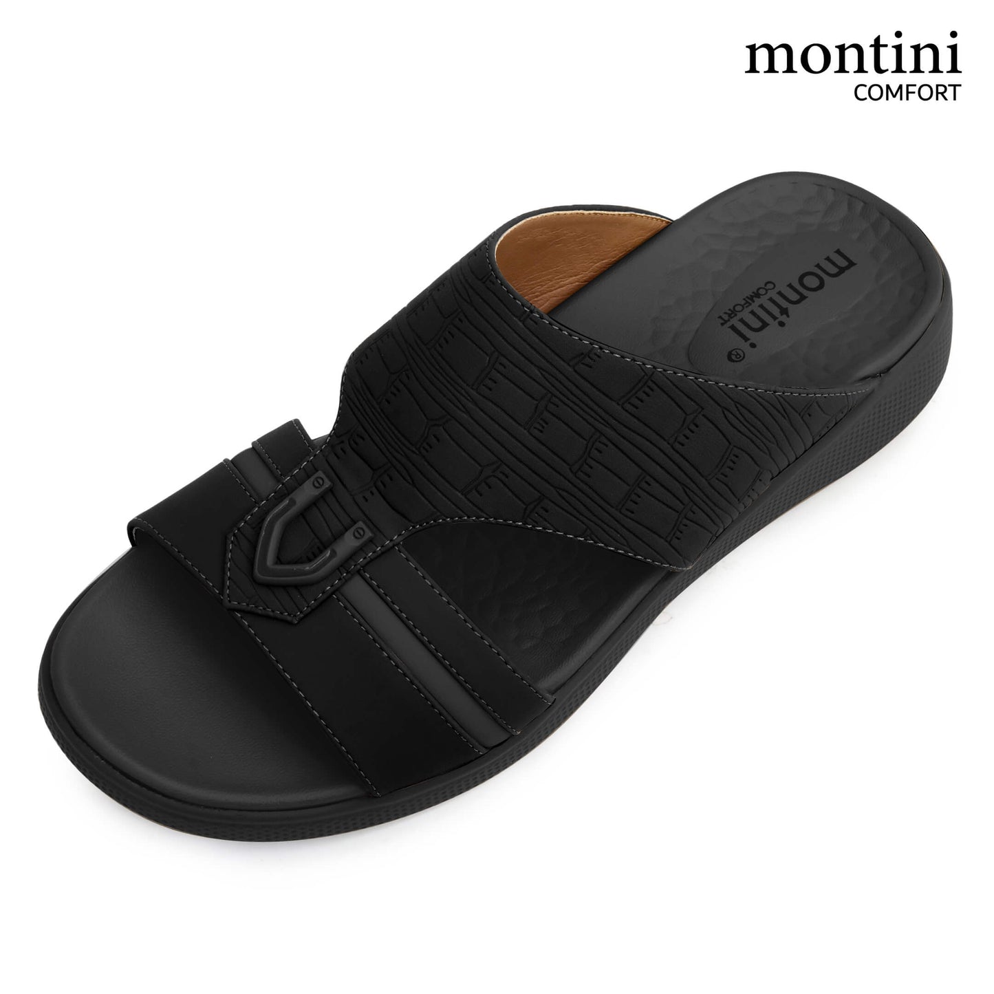 Montini M014(C89) Full Black Gents Arabic Sandal