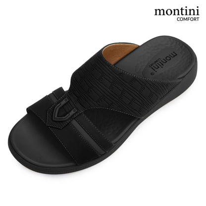 Montini M014(C89) Full Black Gents Arabic Sandal