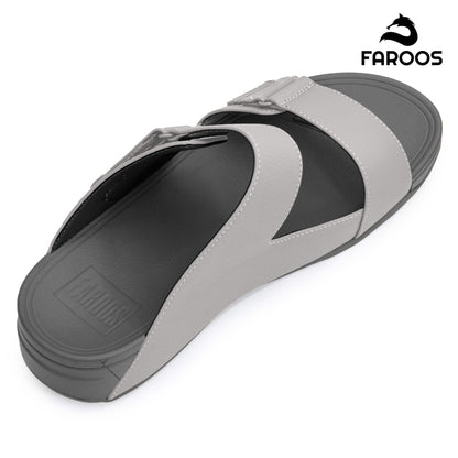 Faroos[F442]M124 Grey Gents Arabic Sandal
