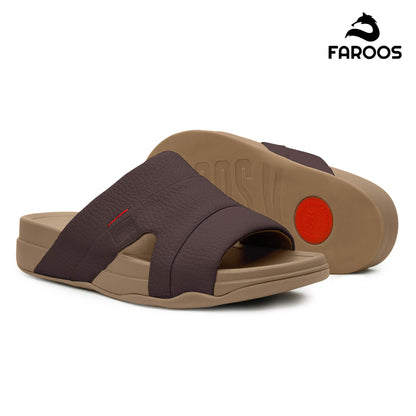 Added To Bag Faroos[F525]M002 Brown Gents Arabic Sandal