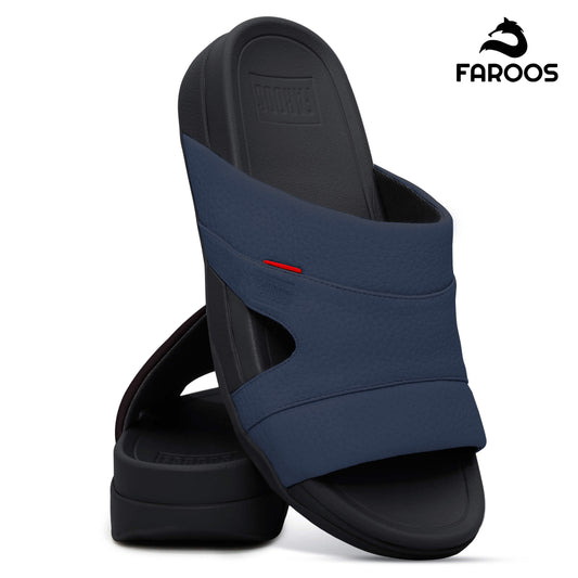 Faroos[F526]M002 Navy Gents Arabic Sandal