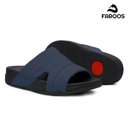 Faroos[F526]M002 Navy Gents Arabic Sandal