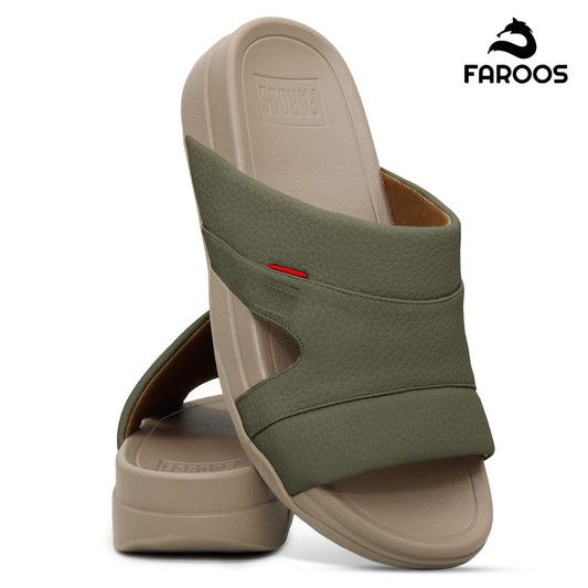Faroos[F527]M002 Truffle Gents Arabic Sandal