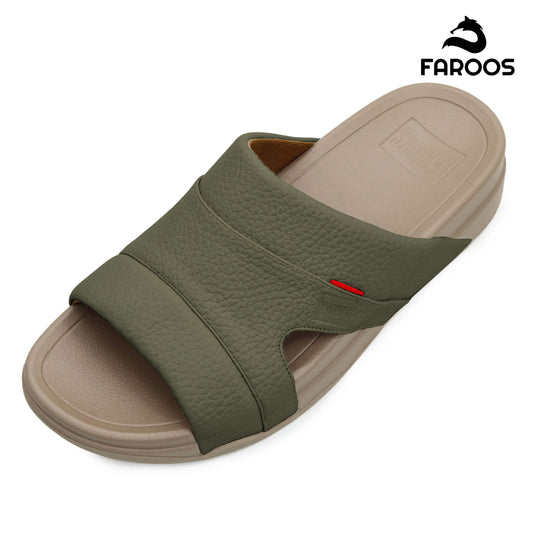 Faroos[F527]M002 Truffle Gents Arabic Sandal