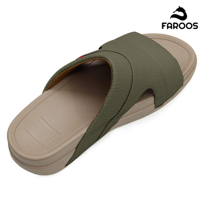 Faroos[F527]M002 Truffle Gents Arabic Sandal