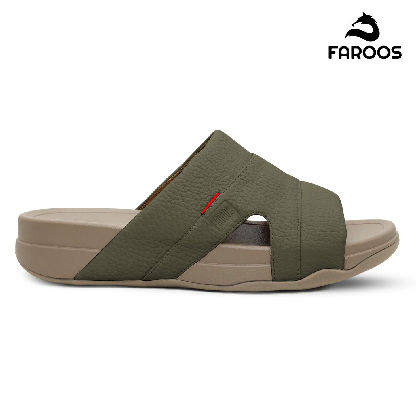 Faroos[F527]M002 Truffle Gents Arabic Sandal