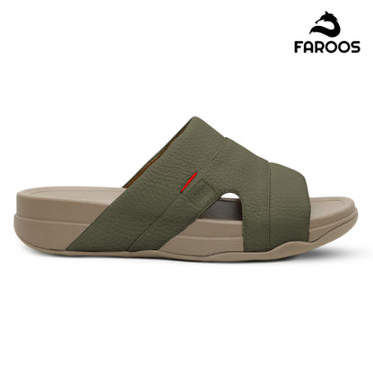 Faroos[F527]M002 Truffle Gents Arabic Sandal