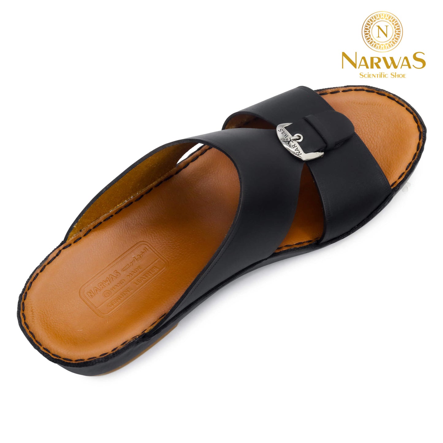 Narwas [C] 2000 Black Tan Gents Sandal