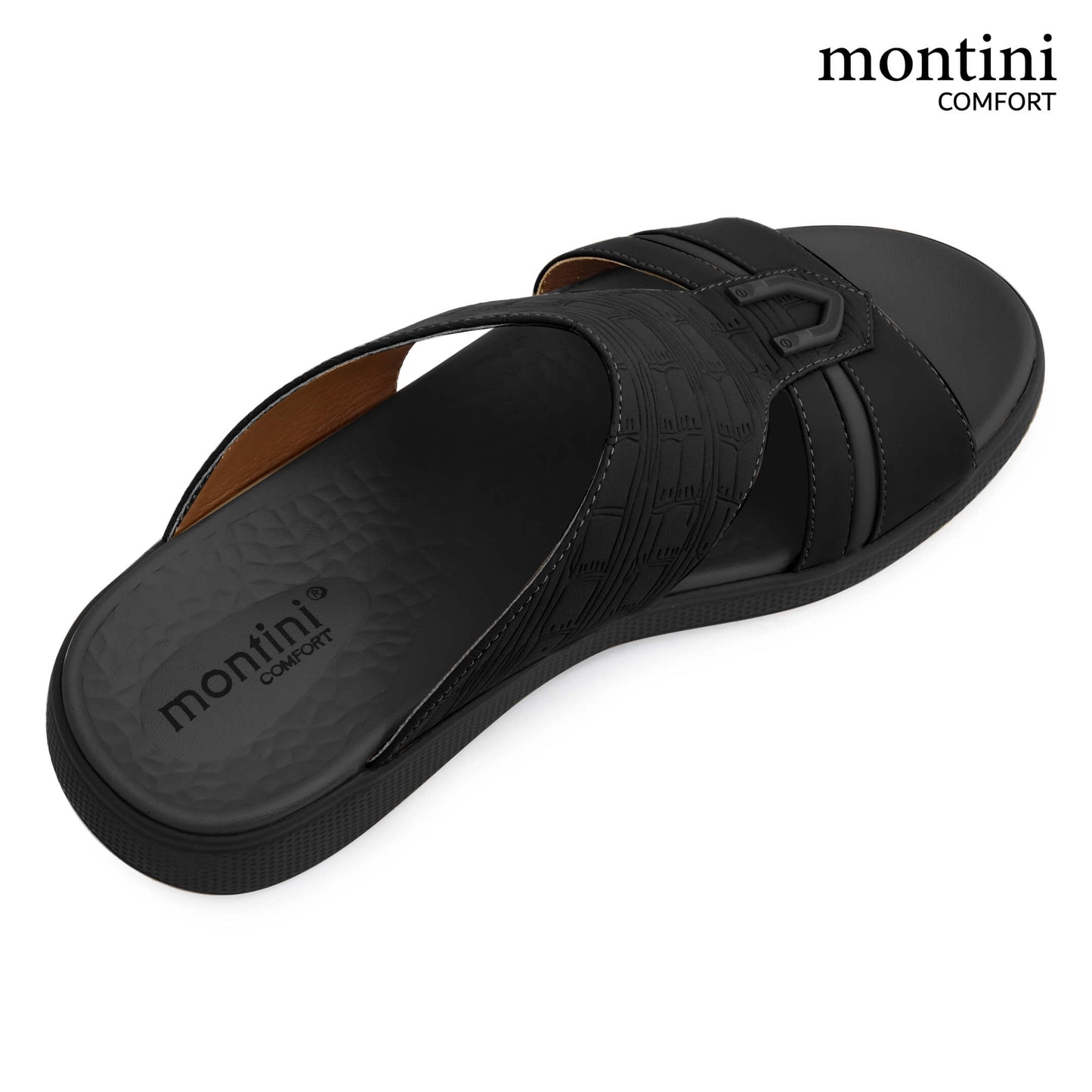 Montini M014(C89) Full Black Gents Arabic Sandal