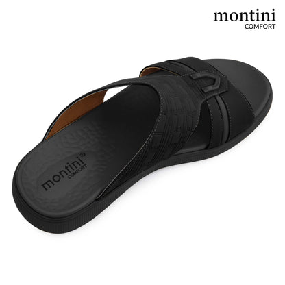 Montini M014(C89) Full Black Gents Arabic Sandal
