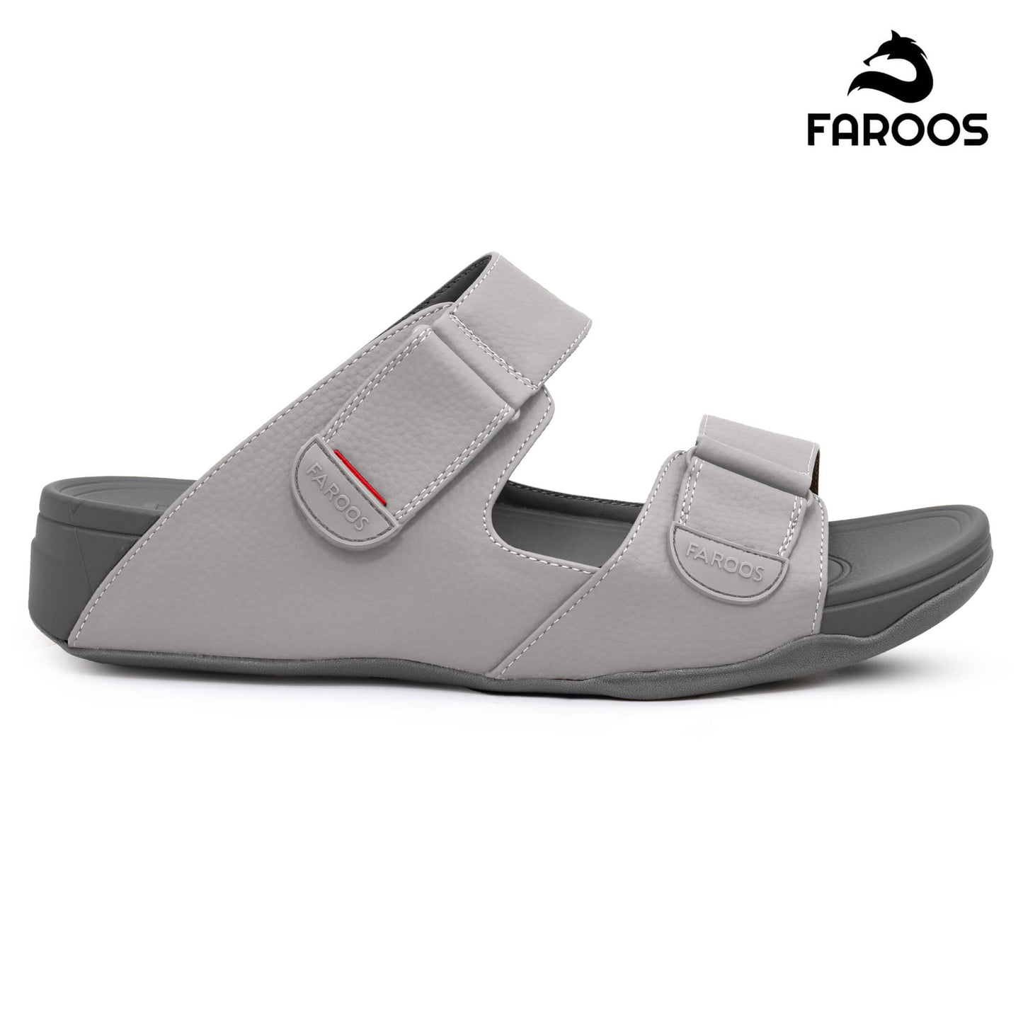 Faroos[F442]M124 Grey Gents Arabic Sandal