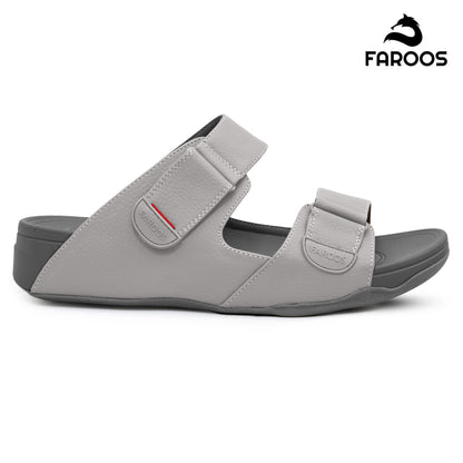 Faroos[F442]M124 Grey Gents Arabic Sandal