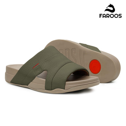 Faroos[F527]M002 Truffle Gents Arabic Sandal